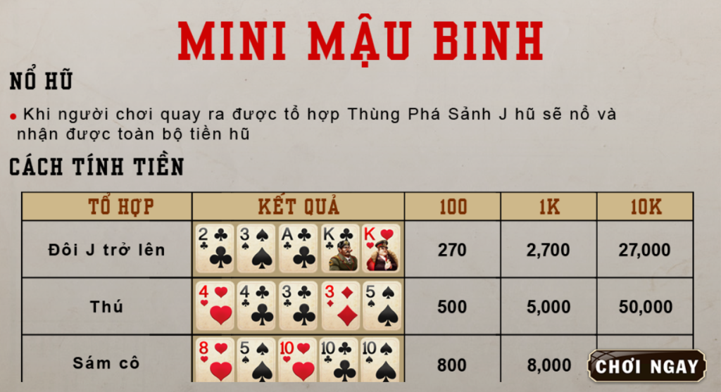 Kinh nghiệm chơi mậu binh tại B52 