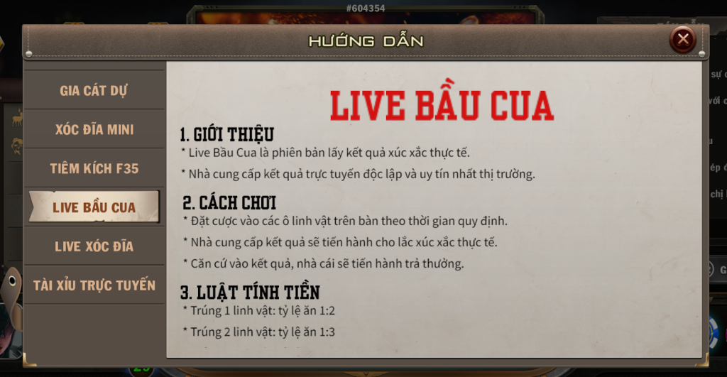 Luật chơi Bầu cua tại B52 Club mới nhất