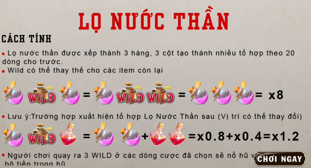 Luật chơi Lọ nước thần